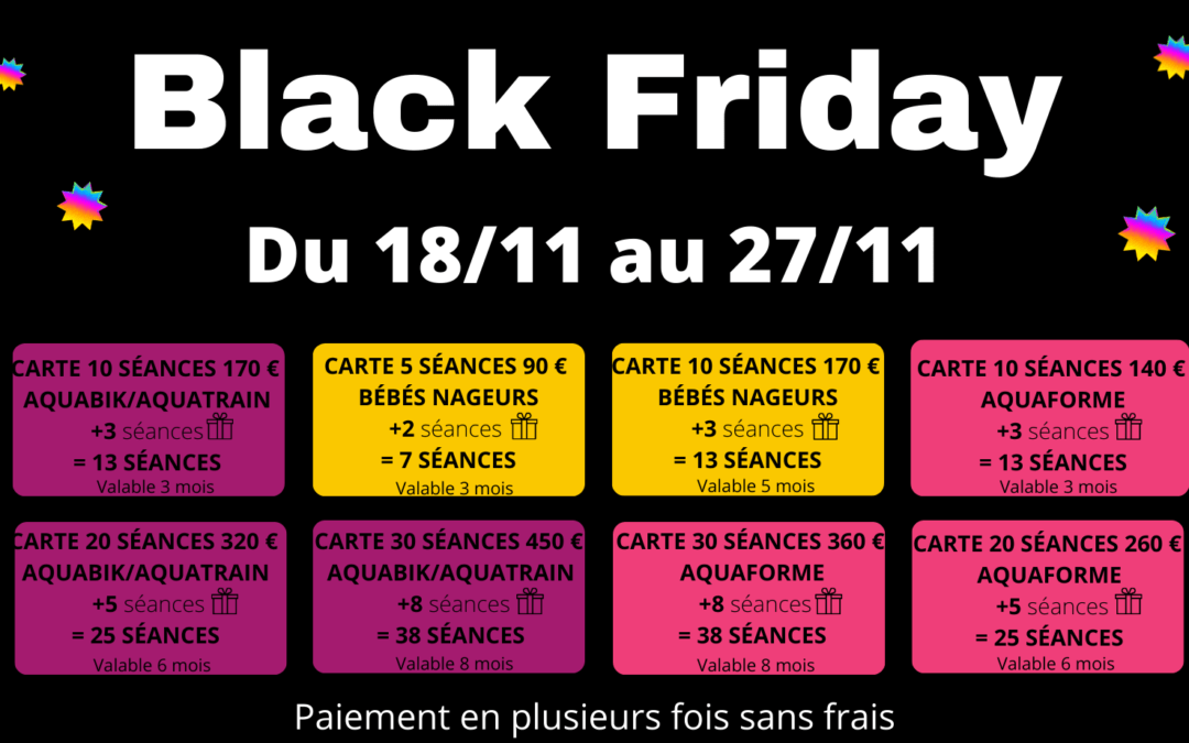 Black Friday Aqua’tlantis 2022 ! 8 supers offres à ne pas manquer !